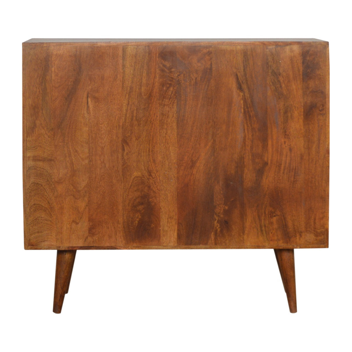 Tile Carved Chestnut Chest of Drawers