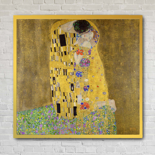 "The Kiss" by Gustav Klimt on Canvas, Framed Canvas, Acrylic, Framed Prints or Print-only