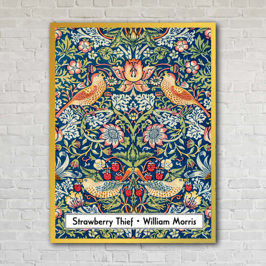 "Strawberry Thief" by William Morris on Canvas, Framed Prints, Framed Canvas, Acrylic or Print-only