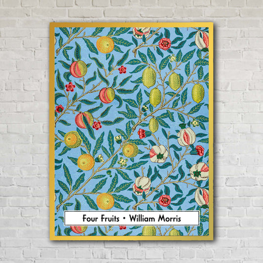 "Four Fruits" by William Morris on Canvas, Framed Prints, Framed Canvas, Acrylic or Print-only