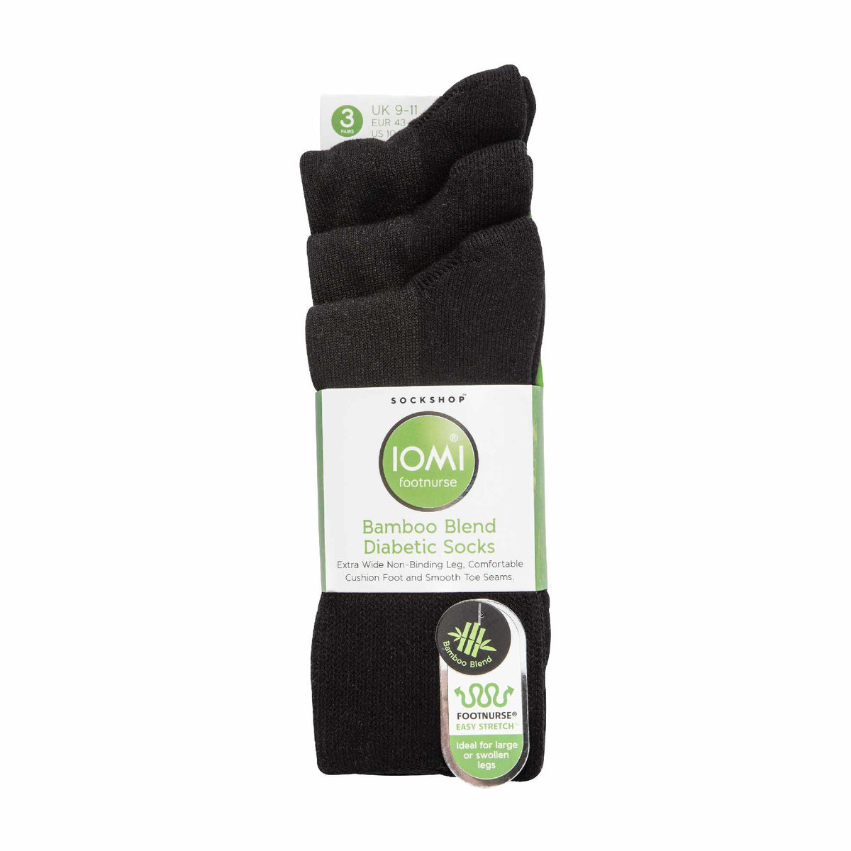 3 Pack Extra Wide Bamboo Diabetic Socks for Swollen Legs