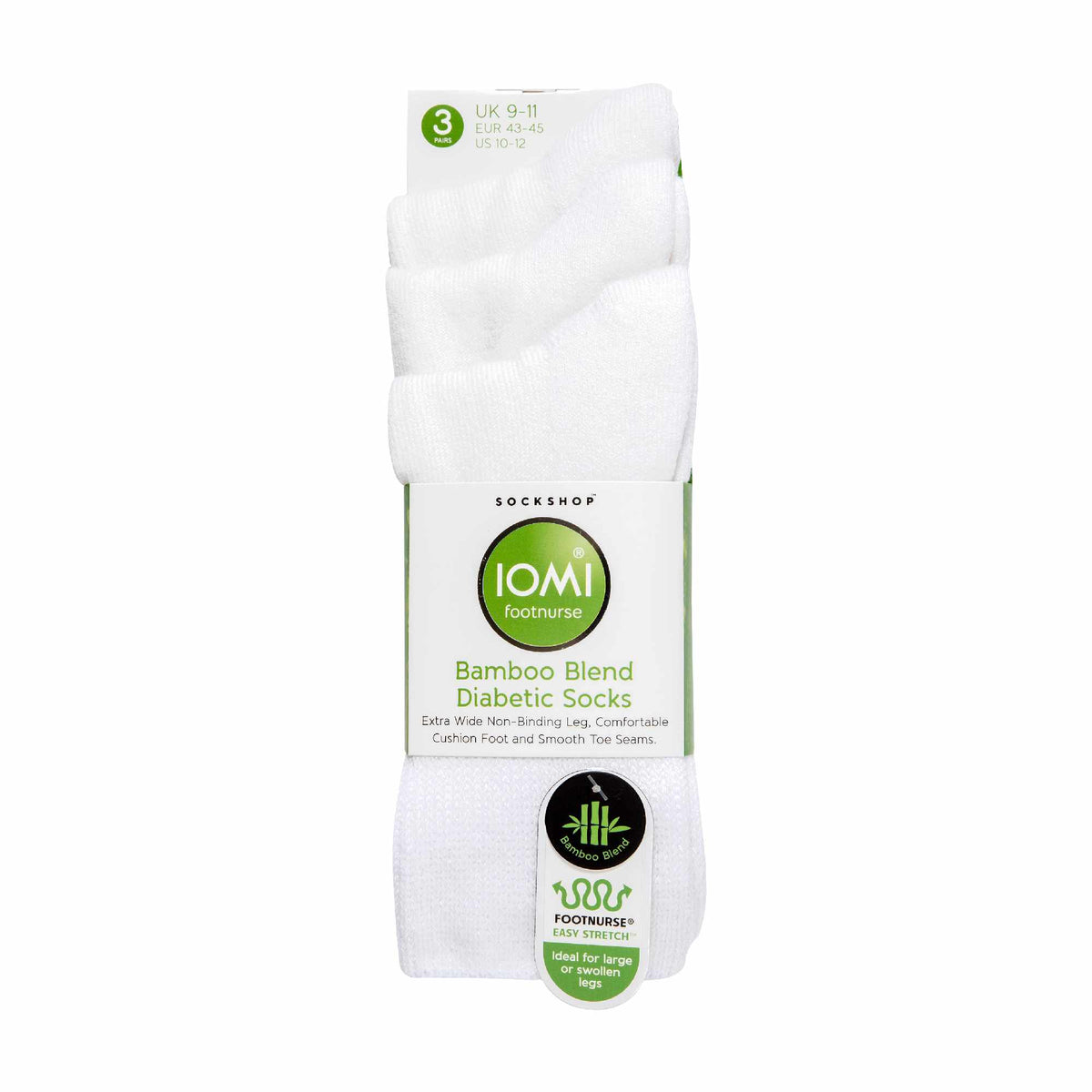 3 Pack Extra Wide Bamboo Diabetic Socks for Swollen Legs