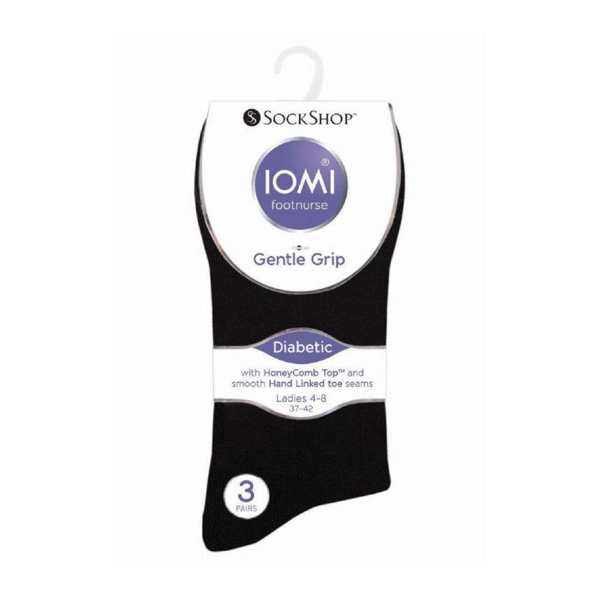 6 Pack Ladies Non Elastic Cotton Diabetic Socks with Seamless Toe