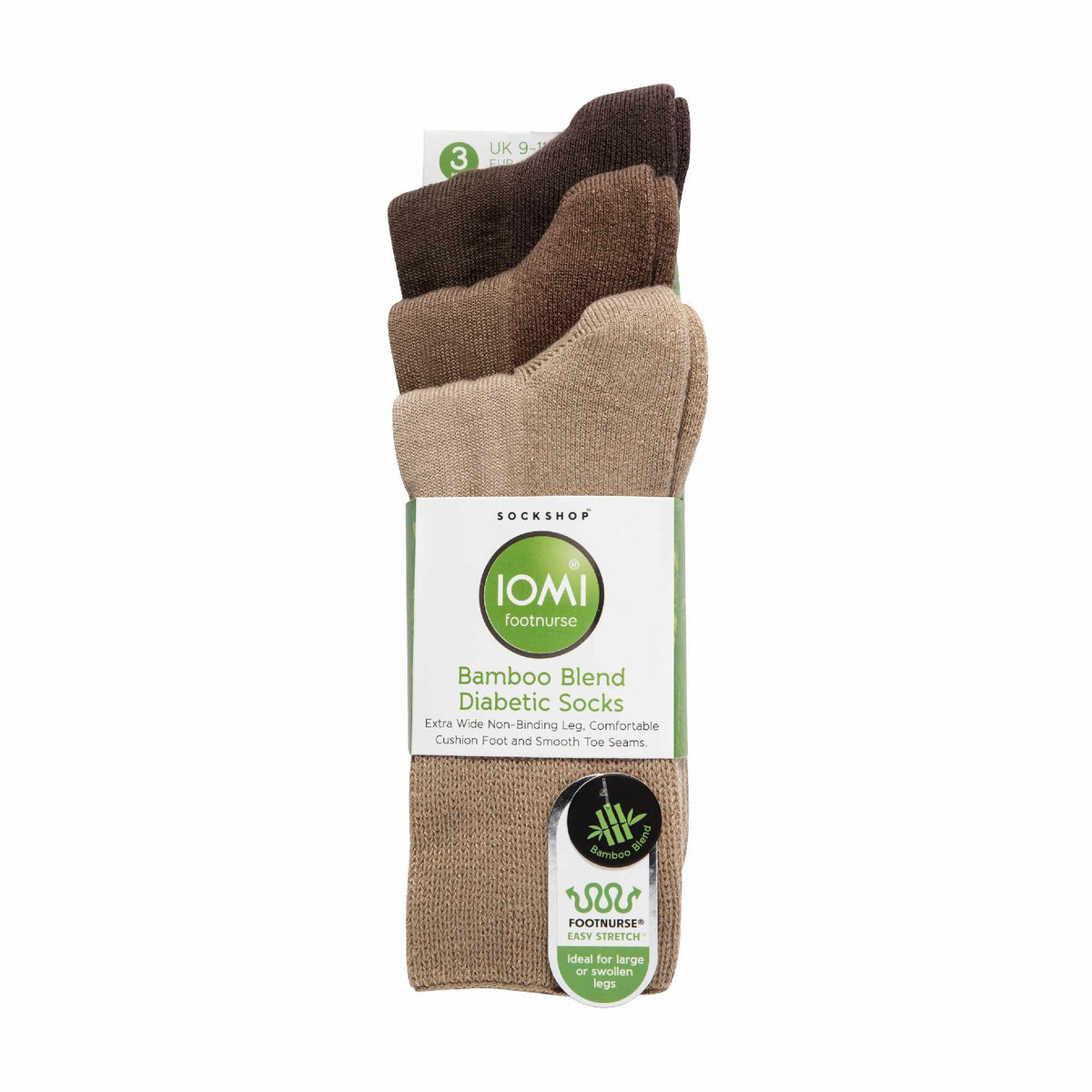 3 Pack Extra Wide Bamboo Diabetic Socks for Swollen Legs