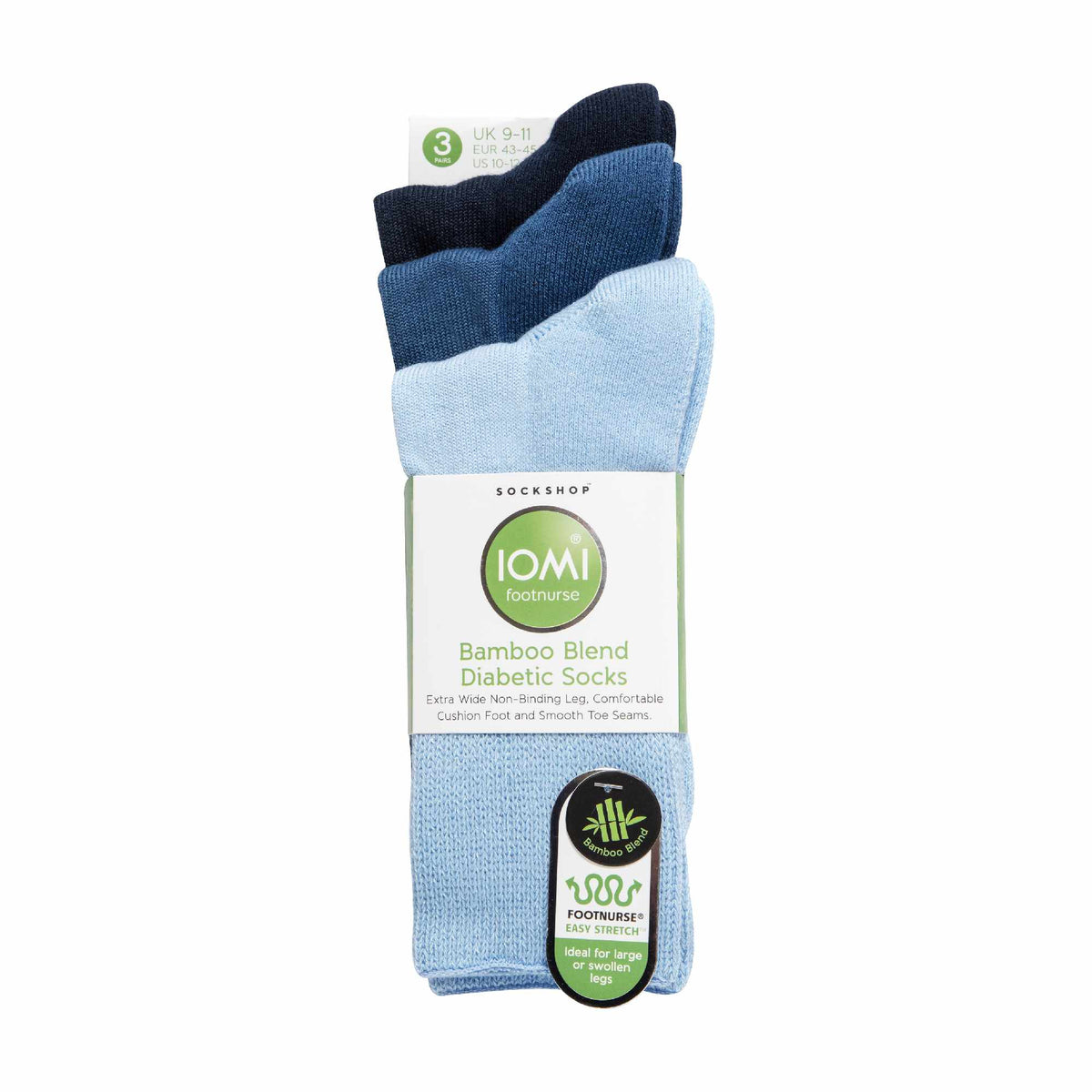 3 Pack Extra Wide Bamboo Diabetic Socks for Swollen Legs