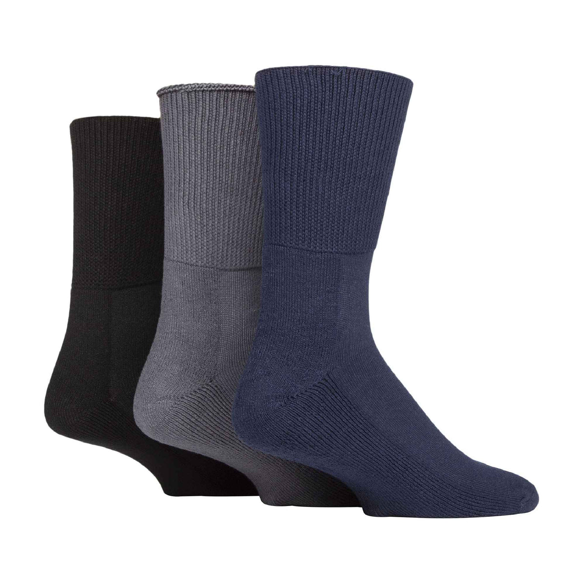 3 Pack Extra Wide Bamboo Diabetic Socks for Swollen Legs