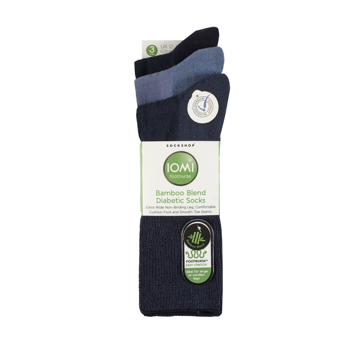 3 Pack Extra Wide Bamboo Diabetic Socks for Swollen Legs
