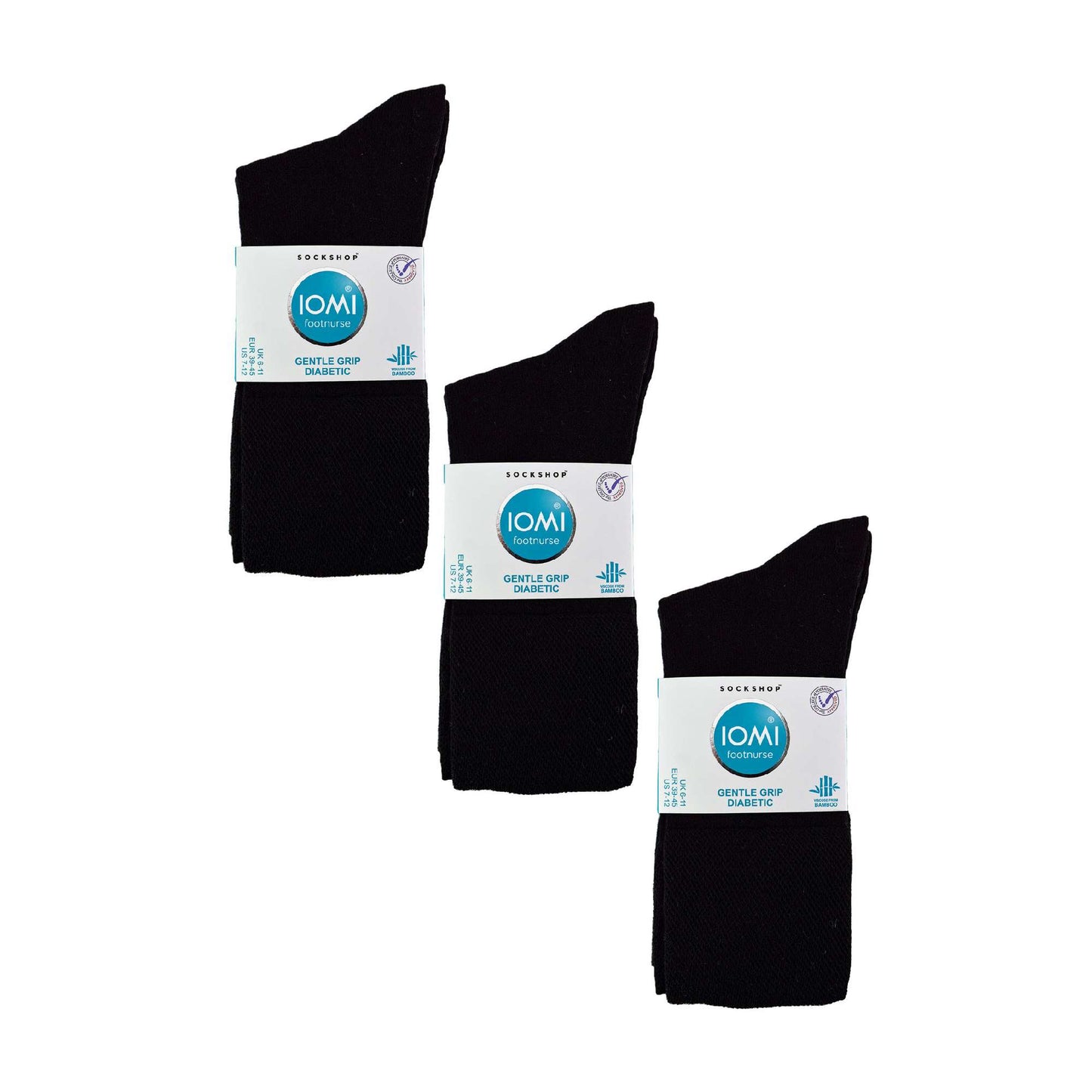 6 Pack Mens Non Elastic Bamboo Diabetic Socks