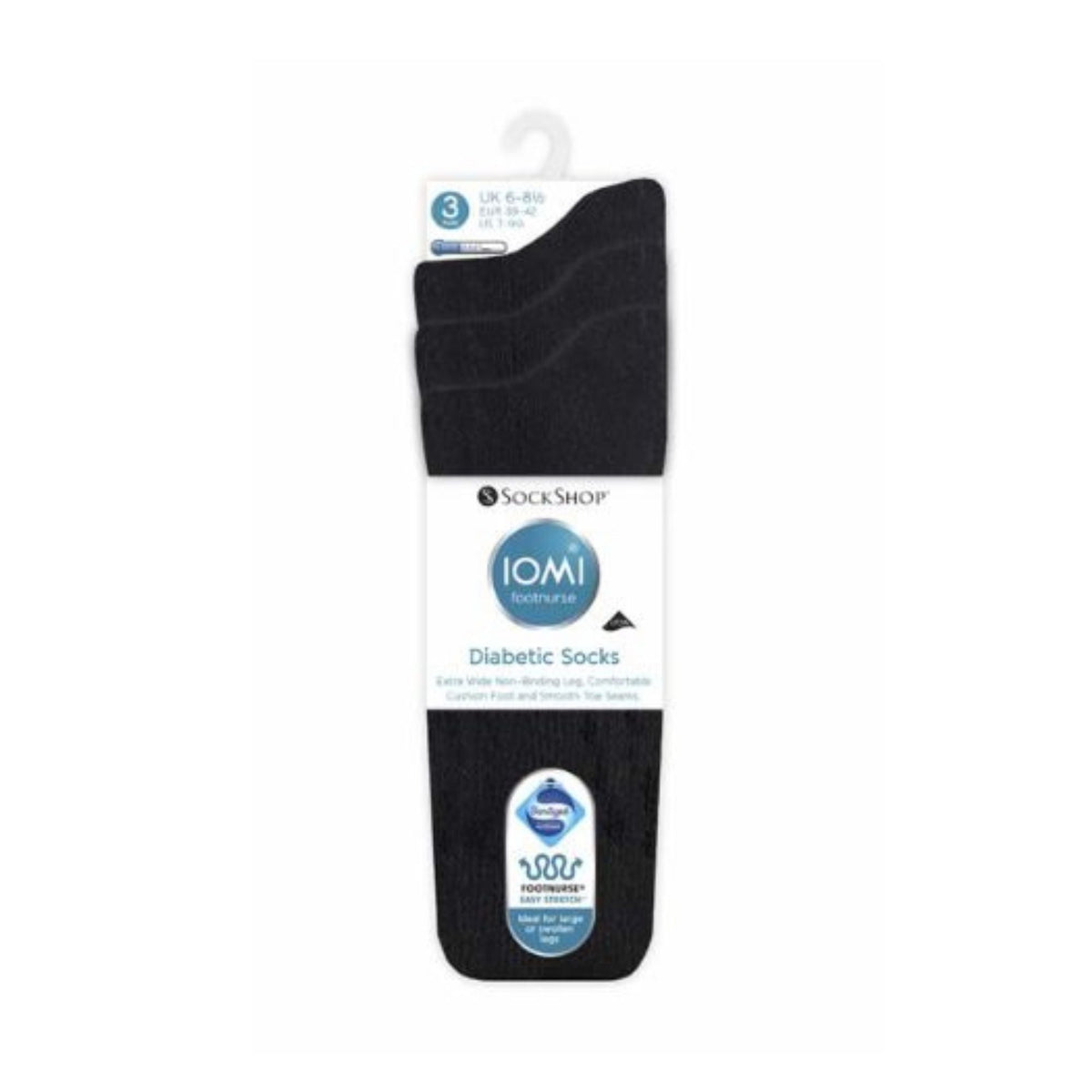3 Pack Extra Wide Cotton Diabetic Socks for Swollen Legs