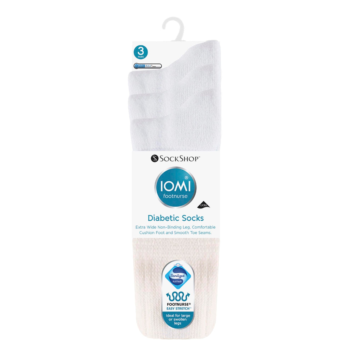 3 Pack Extra Wide Cotton Diabetic Socks for Swollen Legs