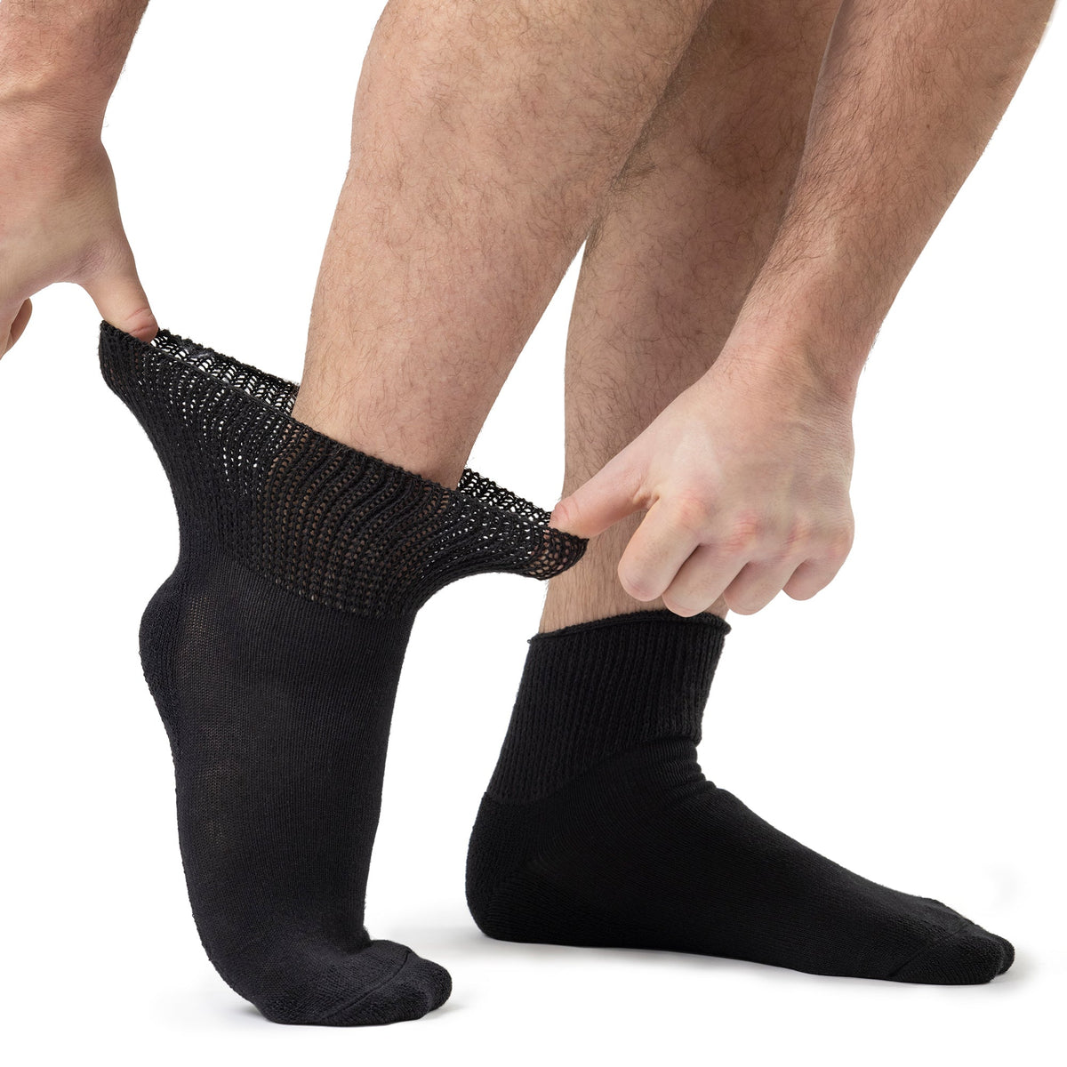 3 Pack Extra Wide Cotton Low Cut Ankle Diabetic Socks