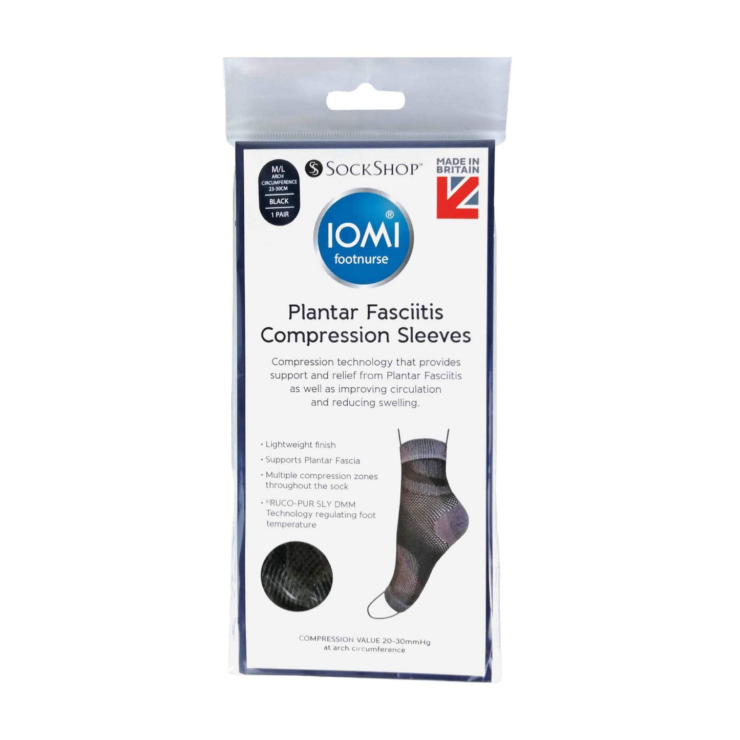 1 Pack Pain Relief Plantar Fasciitis Compression Sleeve Socks with Arch Support
