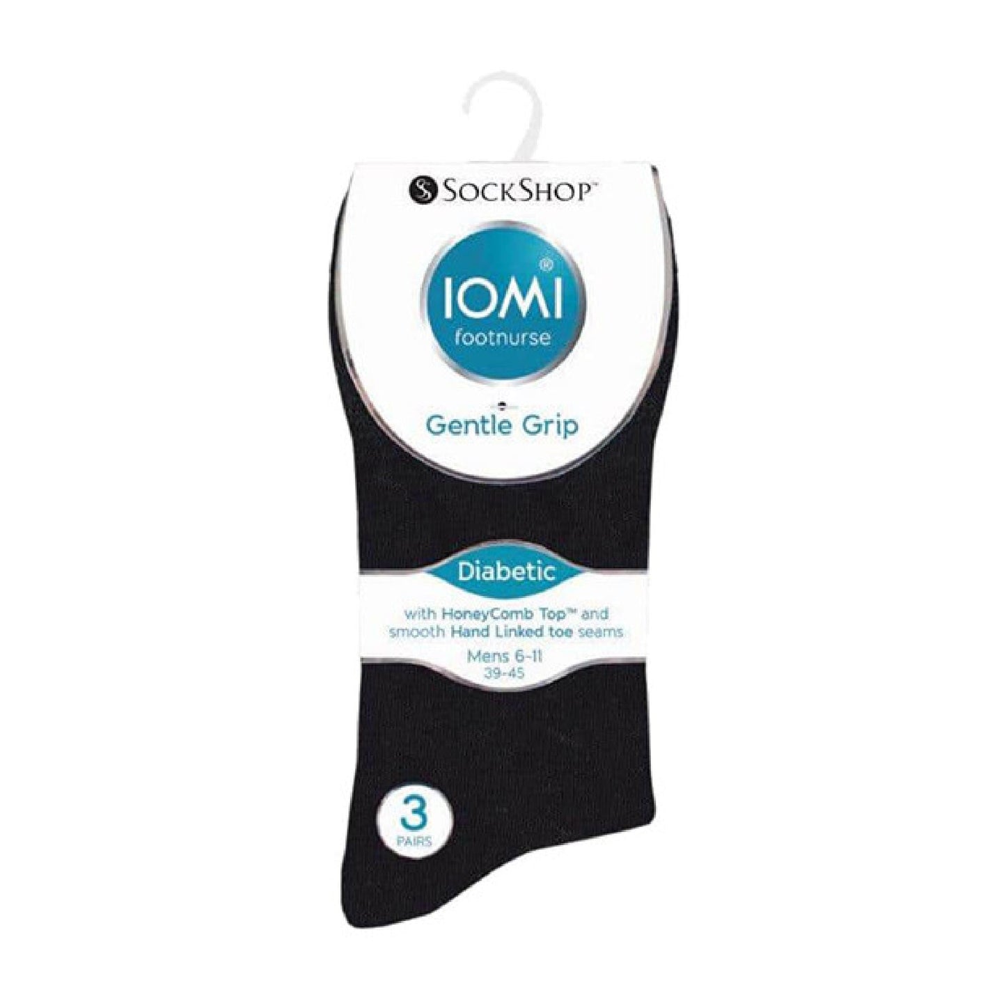 6 Pack Mens Non Elastic Cotton Diabetic Socks with Seamless Toe 12-14 UK