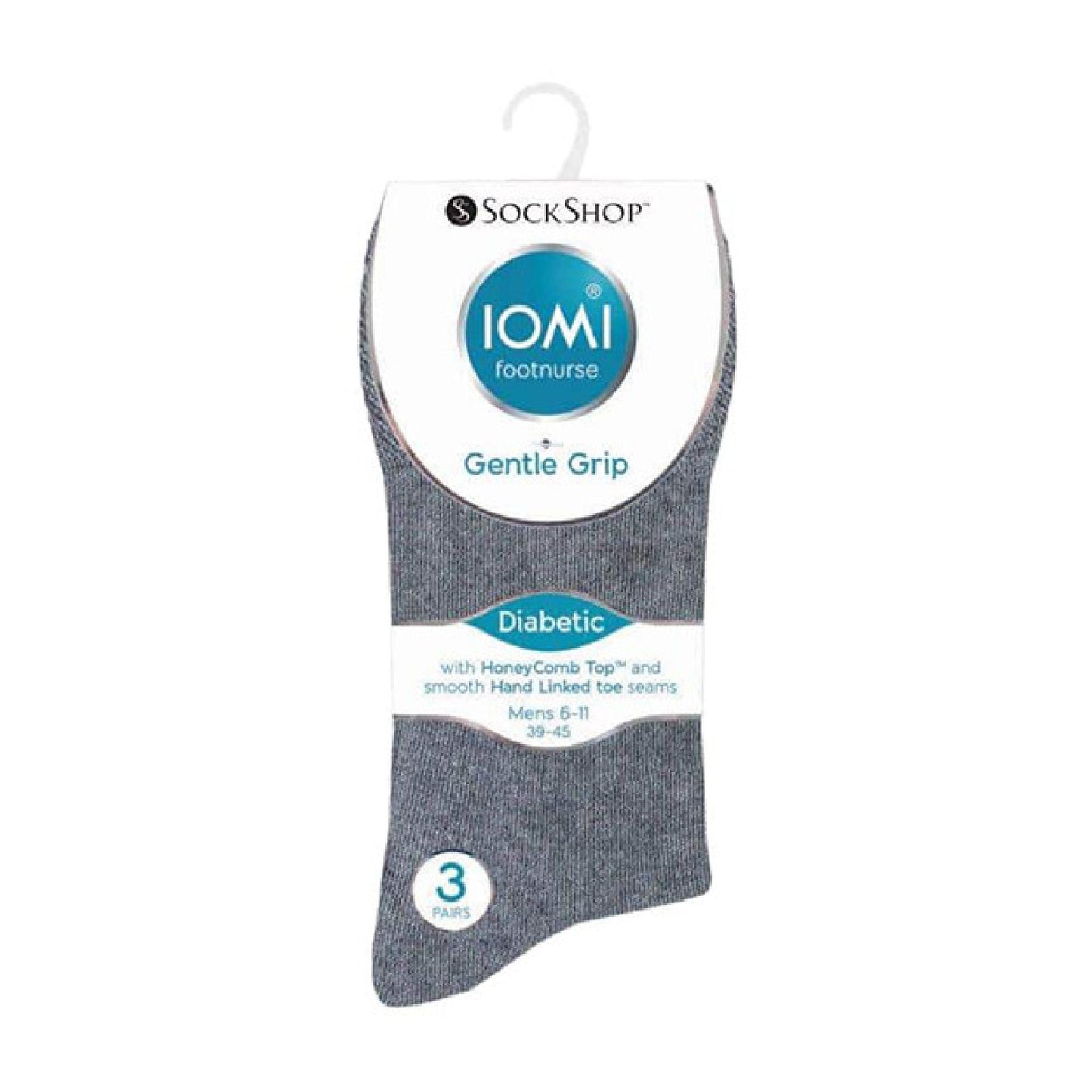 6 Pack Mens Non Elastic Cotton Diabetic Socks with Seamless Toe 12-14 UK