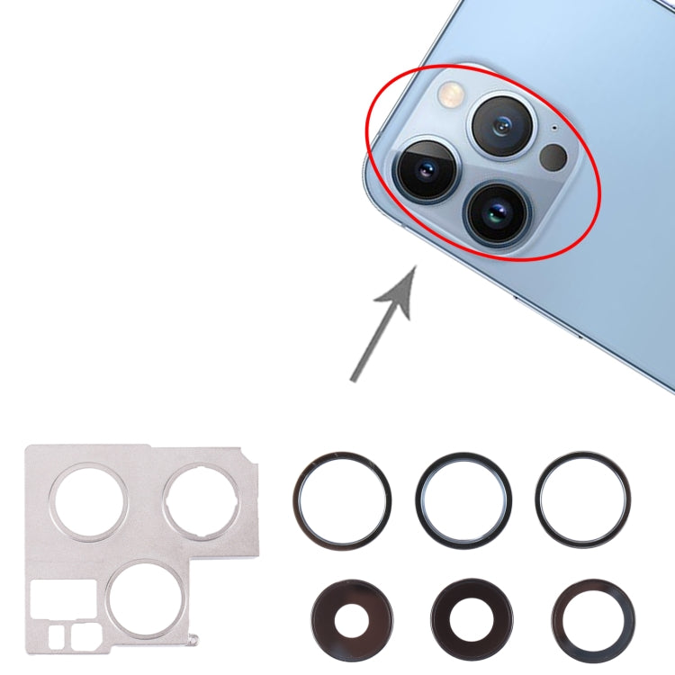 Camera Lens Cover With Retaining Bracket for iPhone 13 Pro Max(Graphite), For iPhone 13 Pro Max