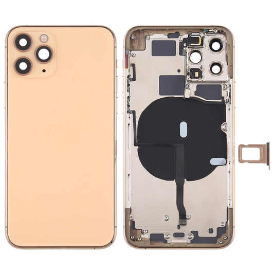 Battery Back Cover (with Side Keys & Card Tray & Power + Volume Flex Cable & Wireless Charging Module) for iPhone 11 Pro, For ip11 Pro, For iPhone11 Pro, For iPhone 11 Pro