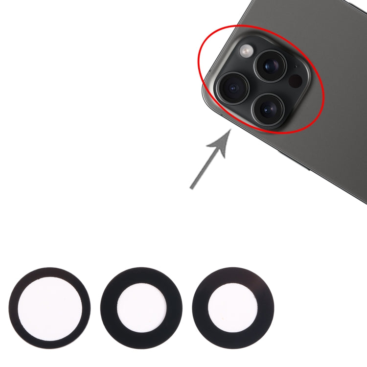 For iPhone 15 Pro Max 3 in 1 Back Camera Lens, For iPhone 15 Pro Max