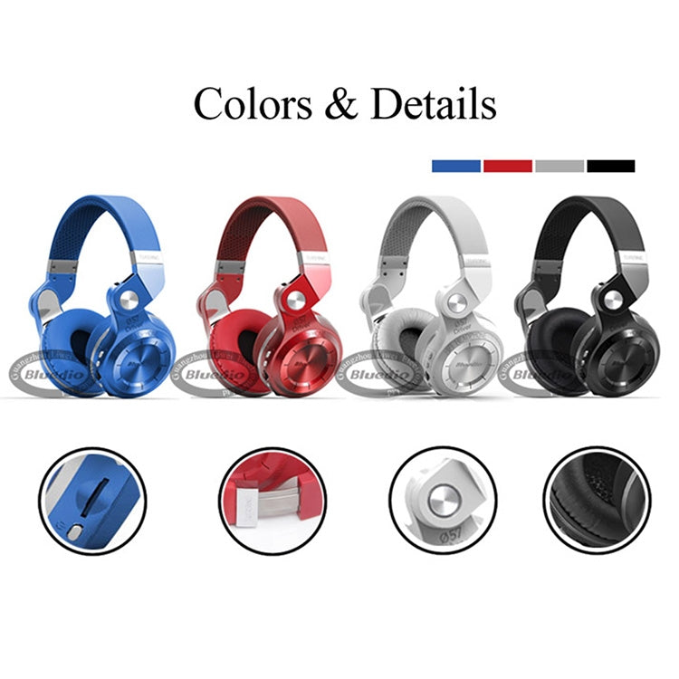 Bluedio T2+ Turbine Wireless Bluetooth 4.1 Stereo Headphones Headset with Mic & Micro SD Card Slot & FM Radio, For iPhone, Samsung, Huawei, Xiaomi, HTC and Other Smartphones, All Audio Devices(Black)