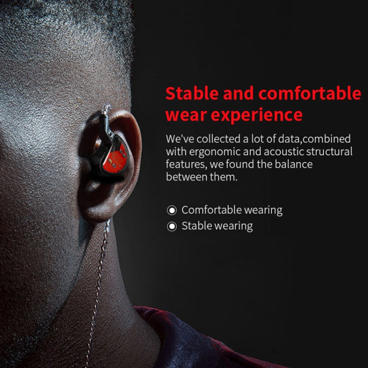 KZ AS10 Ten Unit Moving Iron In-ear HiFi Earphone with Microphone(Red)