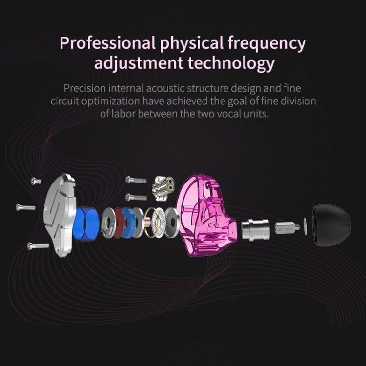 KZ ZSN Circle Iron Moving Iron Quad-core Wired Control In-ear Mega Bass HiFi Earphone with Microphone (Black)
