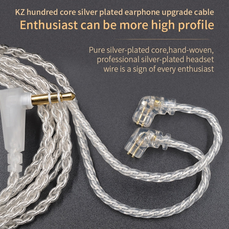 KZ C 8 Pin Oxygen-free Copper Silver Plated Upgrade Cable for KZ ZSN Earphones(White)