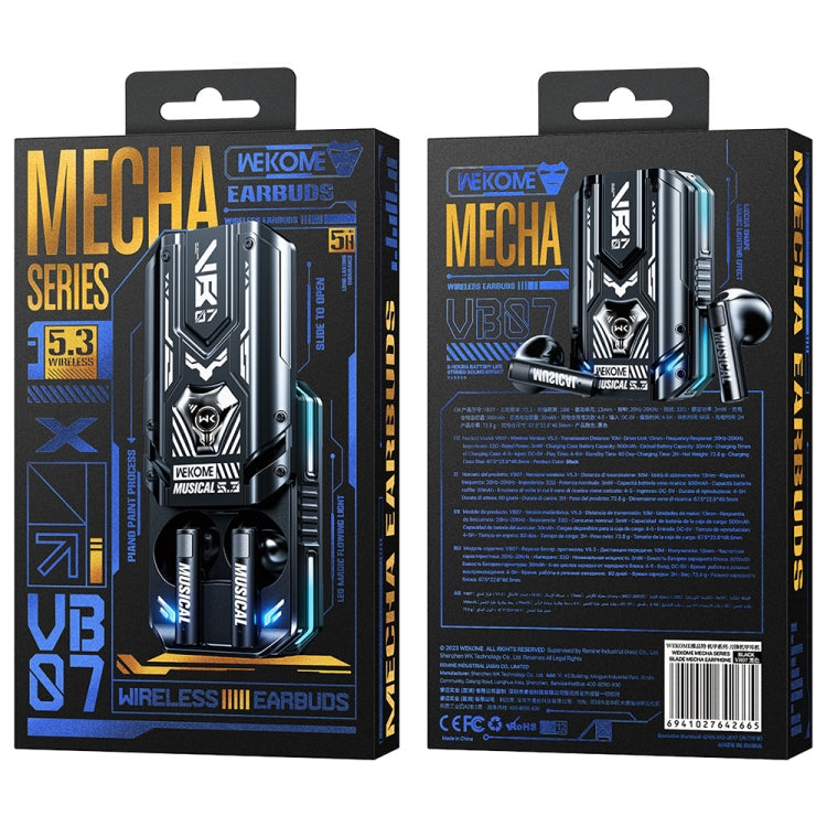 WEKOME VB07 Mecha Series Blade Wireless Bluetooth Earphone (Black)