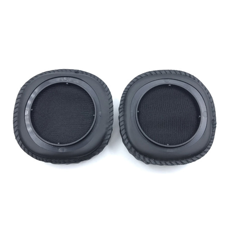 1 Pair Leather + Memory Foam Soft Headphone Jacket Earmuffs for Marshall MID ANC, with Rubber Plate Buckle