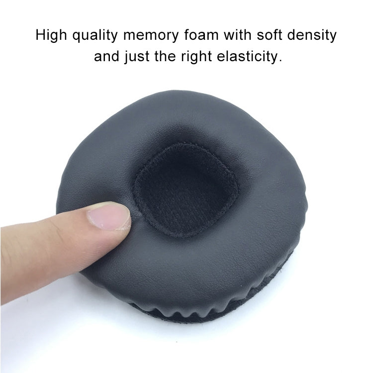 1 Pair Leather + Memory Foam Soft Headphone Jacket Earmuffs for Marshall MID ANC, with Rubber Plate Buckle