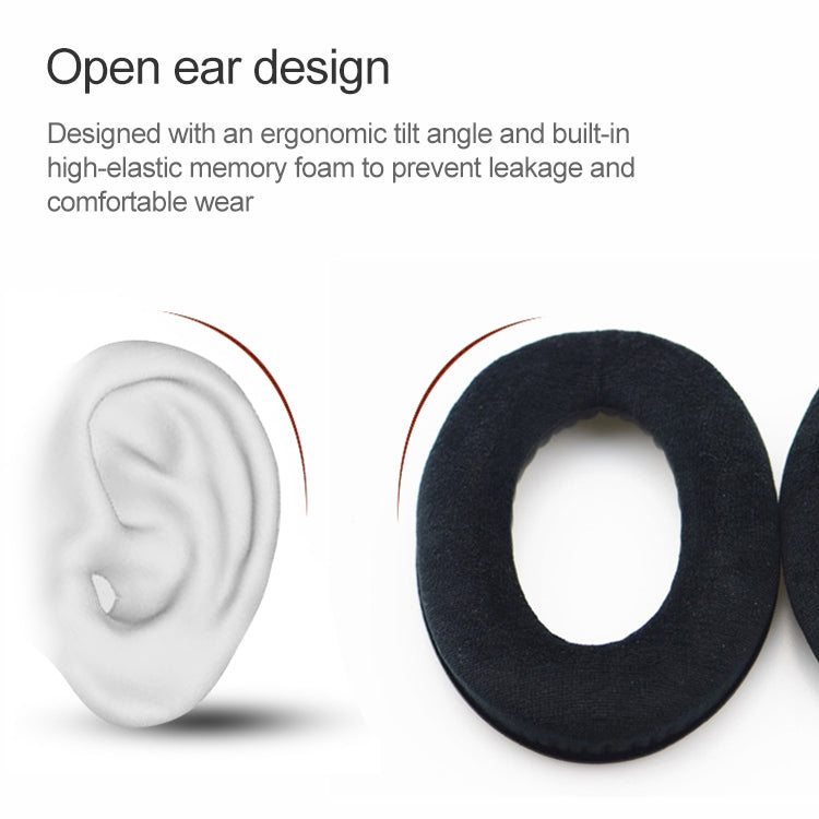 2 PCS For Sennheiser HD515 / HD555 / HD595 / HD598 / HD558 / PC360 Flannel Earphone Cushion Cover Earmuffs Replacement Earpads with Tone Tuning Cotton, Velvet Black, Velvet Brown