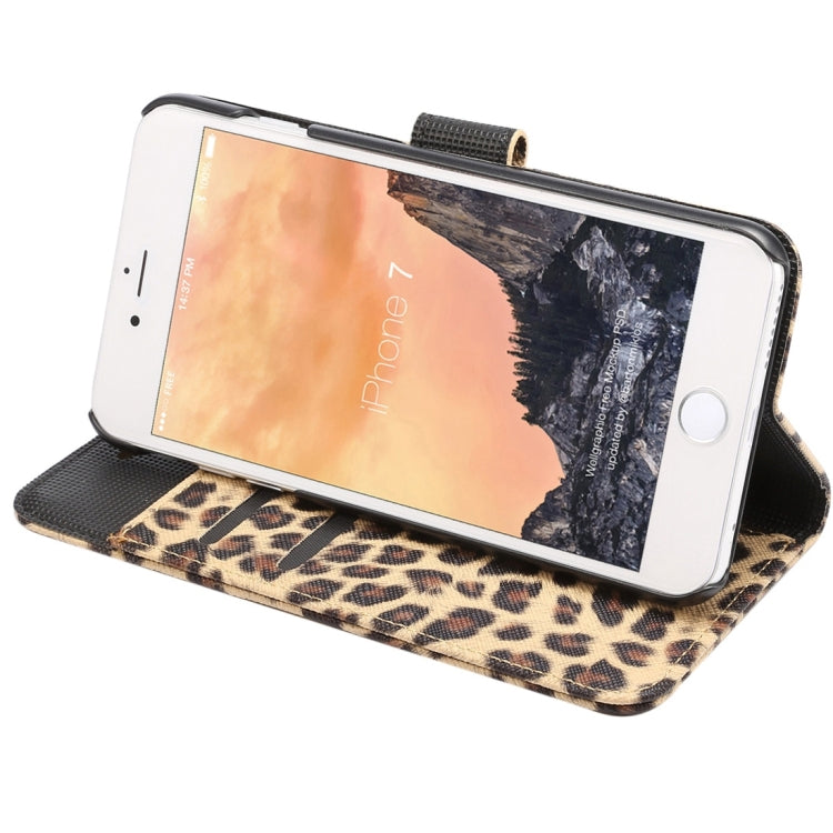 For  iPhone 8 & 7  Leopard Pattern Horizontal Flip Leather Case with Holder & Card Slots & Wallet, For 8 & 7