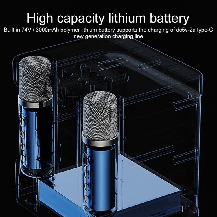 YS-203 Bluetooth Karaoke Speaker Wireless Microphone, YS-203 (Gold), YS-203 (Black), YS-203 (Red), YS-203 (Silver)