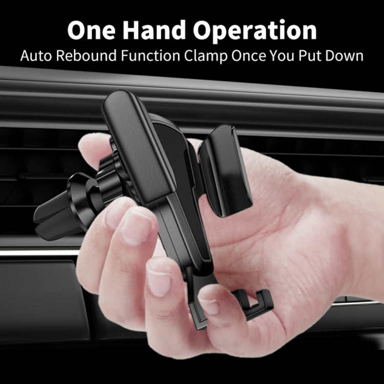 FLOVEME YXF204095_1 Car Air Outlet Mount Automatic Retractable Arm Phone Holder Stand for 4-6.5 inch Phone (Black)