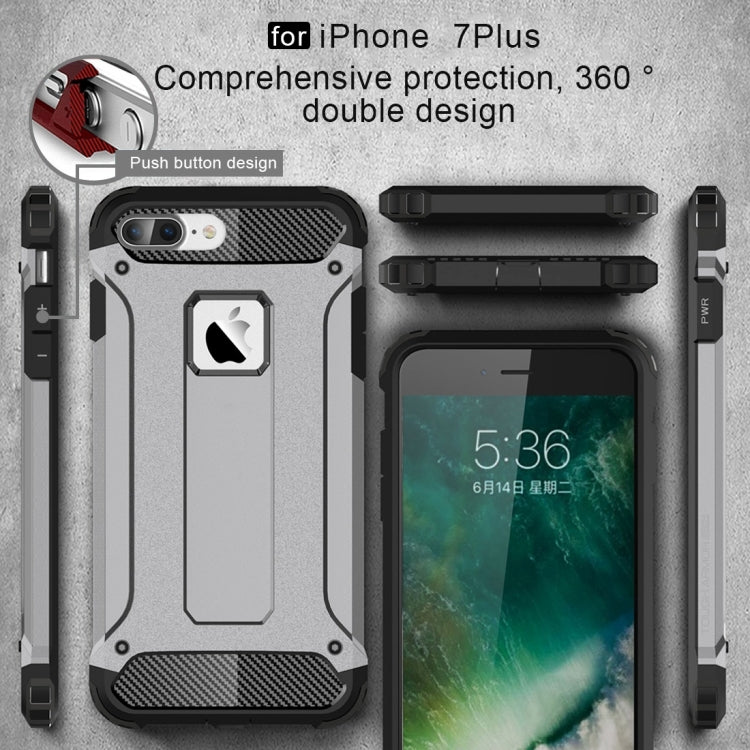 For iPhone 8 Plus & 7 Plus   Tough Armor TPU + PC Combination Case