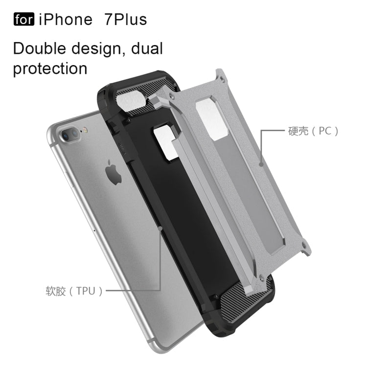 For iPhone 8 Plus & 7 Plus   Tough Armor TPU + PC Combination Case