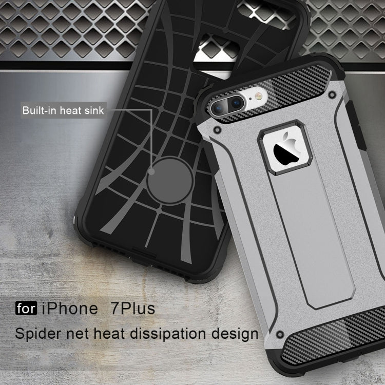 For iPhone 8 Plus & 7 Plus   Tough Armor TPU + PC Combination Case