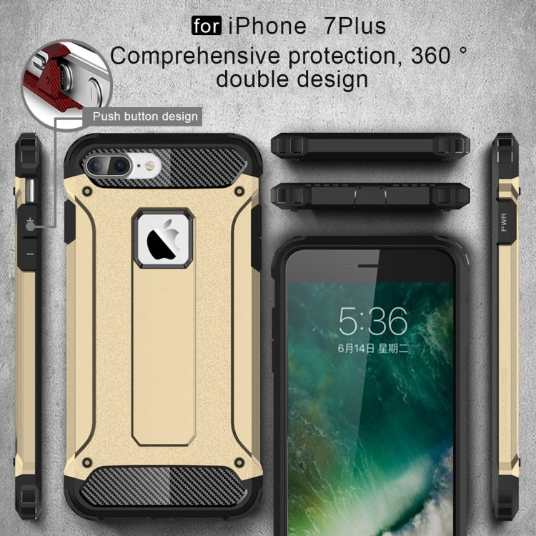For iPhone 8 Plus & 7 Plus   Tough Armor TPU + PC Combination Case, For iPhone 7 Plus