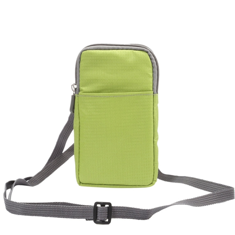 Universal Multi-function Plaid Texture Double Layer Zipper Sports Waist Bag / Shoulder Bag for iPhone X  & 7 & 7 Plus / Galaxy S9+ / S8+ / Note 8 / Sony Xperia Z5 / Huawei Mate 8, Size: 16.5 x 9.0 x 3.0cm