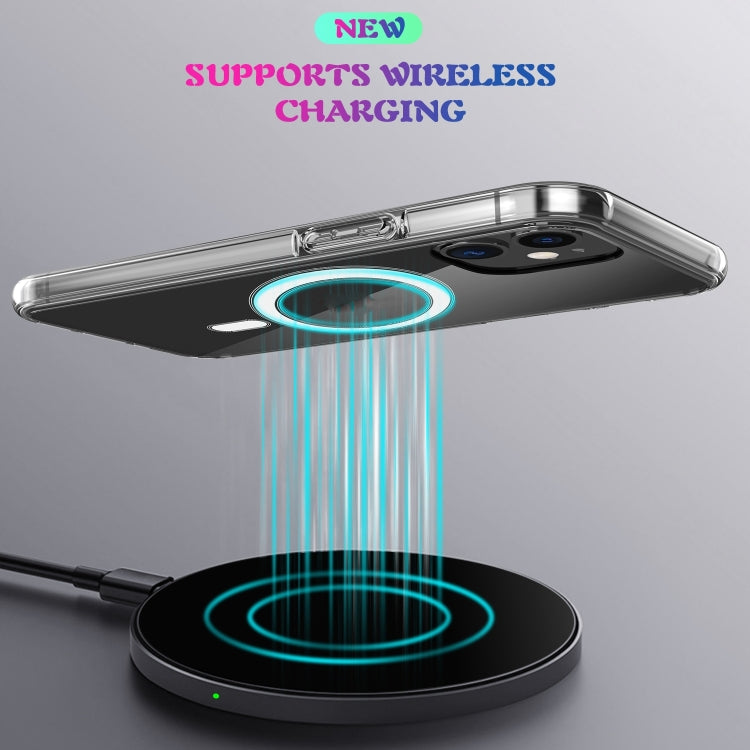 For iPhone SE 2020 / 8 Magsafe Case Simple Magnetic Ring All-inclusive Clear Crystal Acrylic PC +TPU Shockproof Case