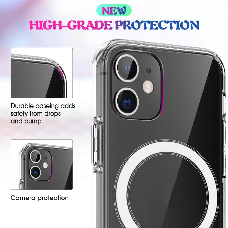For iPhone SE 2020 / 8 Magsafe Case Simple Magnetic Ring All-inclusive Clear Crystal Acrylic PC +TPU Shockproof Case