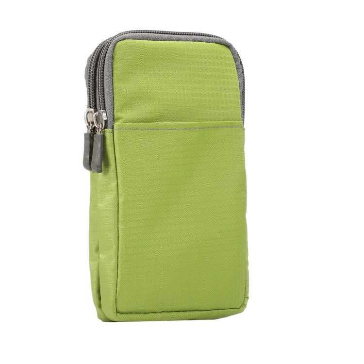 Multi-function Casual Sport Mobile Phone Double Zipper Waist Pack Diagonal Bag for 6.9 Inch or Below Smartphones