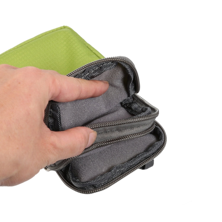 Multi-function Casual Sport Mobile Phone Double Zipper Waist Pack Diagonal Bag for 6.9 Inch or Below Smartphones