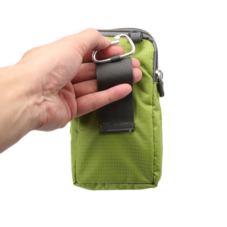Multi-function Casual Sport Mobile Phone Double Zipper Waist Pack Diagonal Bag for 6.9 Inch or Below Smartphones