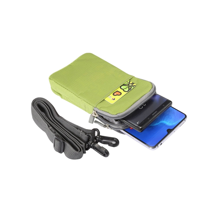 Multi-function Casual Sport Mobile Phone Double Zipper Waist Pack Diagonal Bag for 6.9 Inch or Below Smartphones