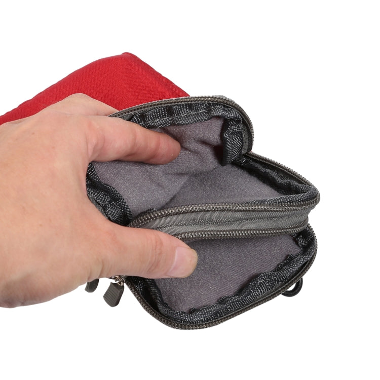 Multi-function Casual Sport Mobile Phone Double Zipper Waist Pack Diagonal Bag for 6.9 Inch or Below Smartphones