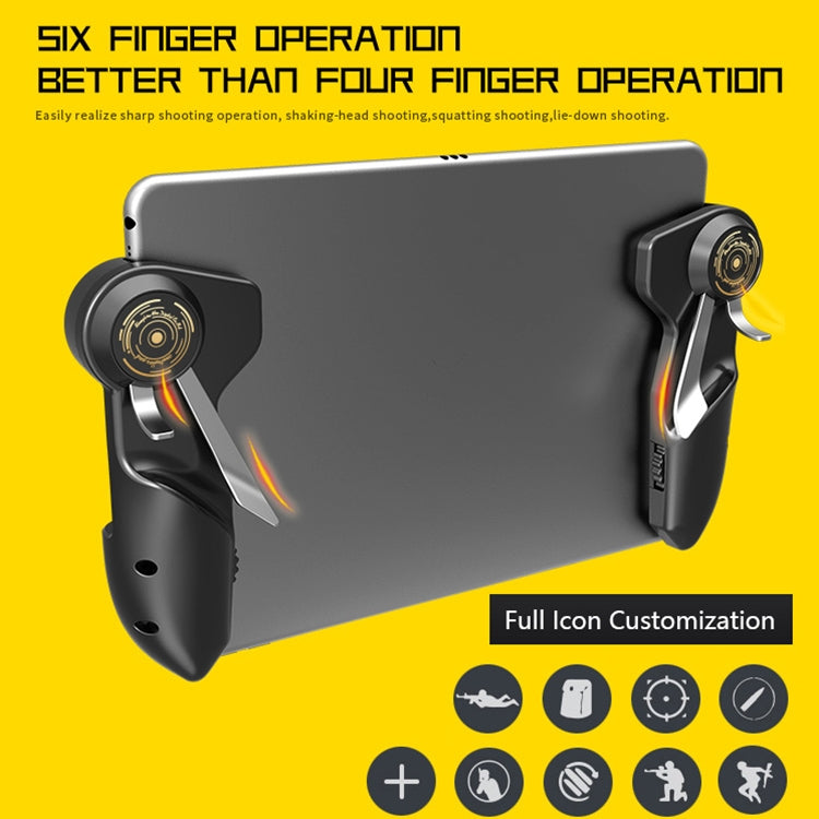 MeMo AKpad6K Snap-on Six Finger Linkage Trigger Shooting Game Controller for Tablet PC, One Pair, Six Finger Linkage