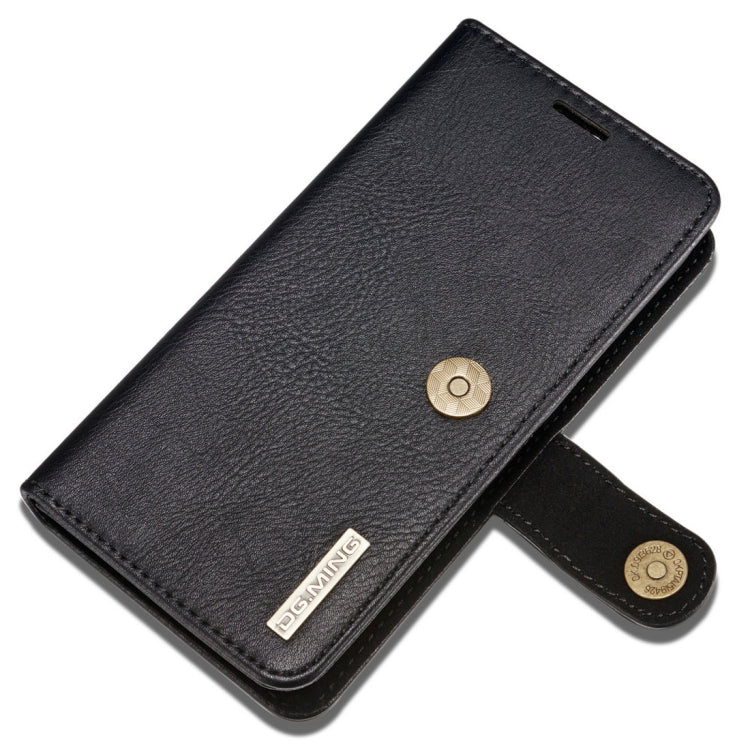 DG.MING Detachable Magnetic Flip Case with Holder & Card Slots for iPhone 8 Plus / 7 Plus (Black)