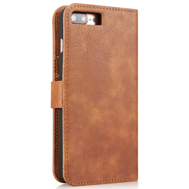 DG.MING for iPhone 8 Plus & iPhone 7 Plus Crazy Horse Texture Horizontal Flip Detachable Magnetic Protective Case with Holder & Card Slots & Wallet, iPhone 8P & 7P