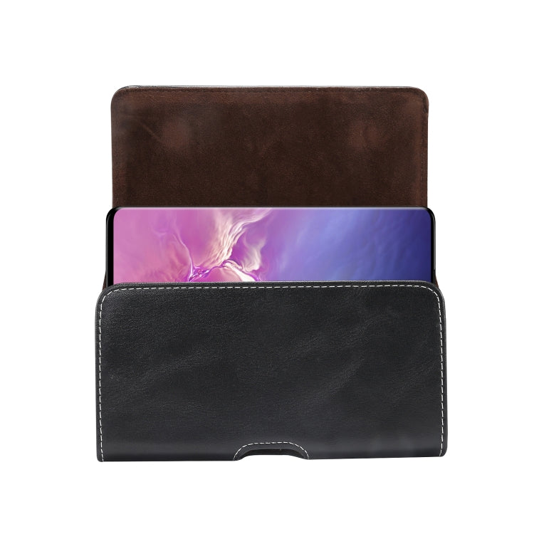 Men Lambskin Texture Multi-functional Universal Mobile Phone Waist Pack Leather Case for 5.5 Inch or Below Smartphones, For 5.5 Inch