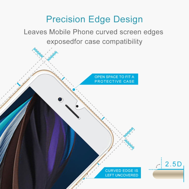 For iPhone SE 2022 / SE 2020 Large Arc EdgeTempered Glass Film