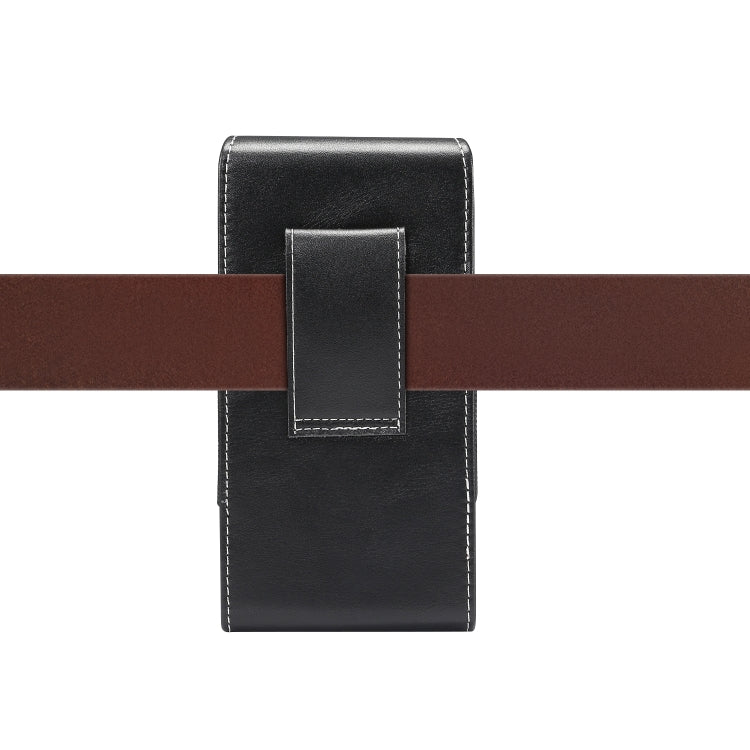 6.0 inch Universal Vertical Lambskin Texture Waist Bag  for iPhone XS Max, Galaxy S10+, Huawei P30 Pro